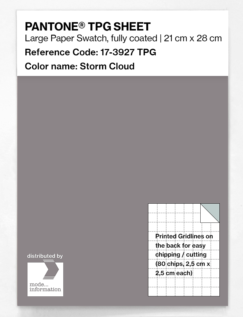 Product image 1 of the product “PANTONE® TPG SHEET 17-3927 TPG Storm Cloud ”