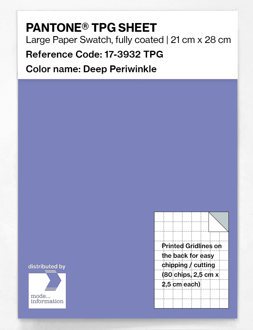 Product image 1 of the product “PANTONE® TPG SHEET 17-3932 TPG Deep Periwinkle ”