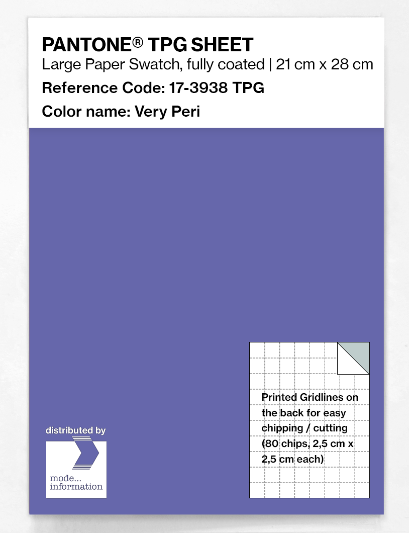 Product image 1 of the product “PANTONE® TPG SHEET 17-3938 TPG Very Peri ”
