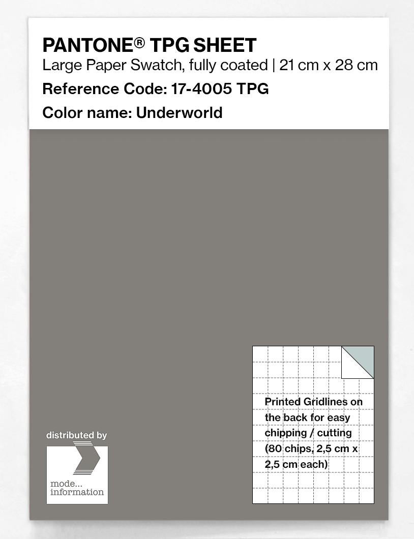 Product image 1 of the product “PANTONE® TPG SHEET 17-4005 TPG Underworld ”