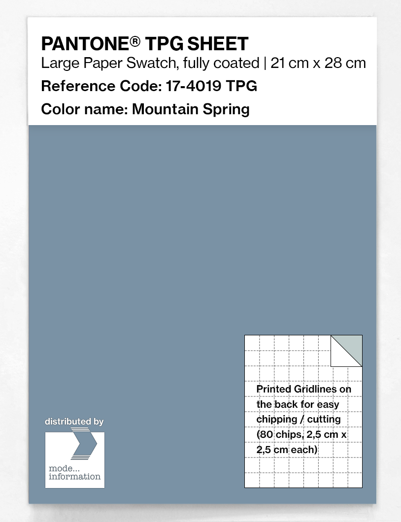 Product image 1 of the product “PANTONE® TPG SHEET 17-4019 TPG Mountain Spring ”