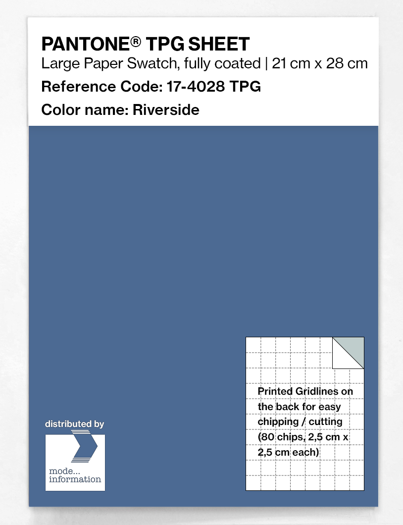 Product image 1 of the product “PANTONE® TPG SHEET 17-4028 TPG Riverside ”