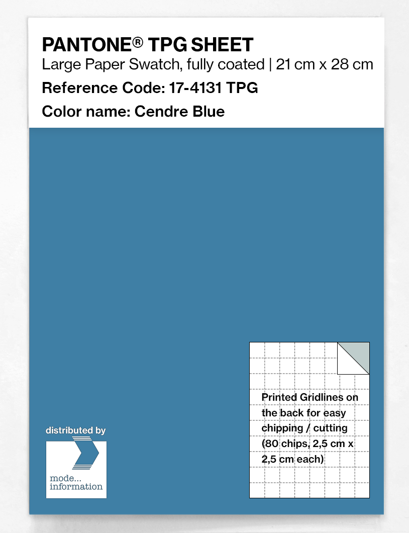 Product image 1 of the product “PANTONE® TPG SHEET 17-4131 TPG Cendre Blue ”
