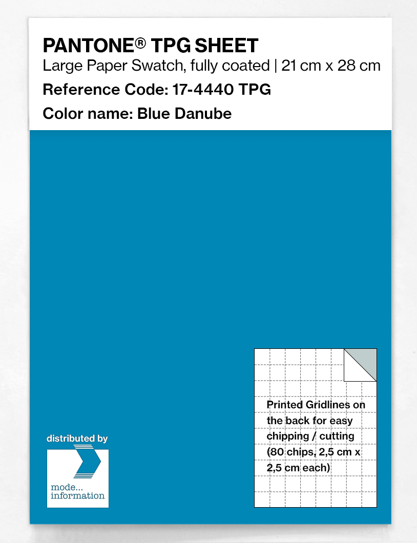 Product image 1 of the product “PANTONE® TPG SHEET 17-4440 TPG Blue Danube ”