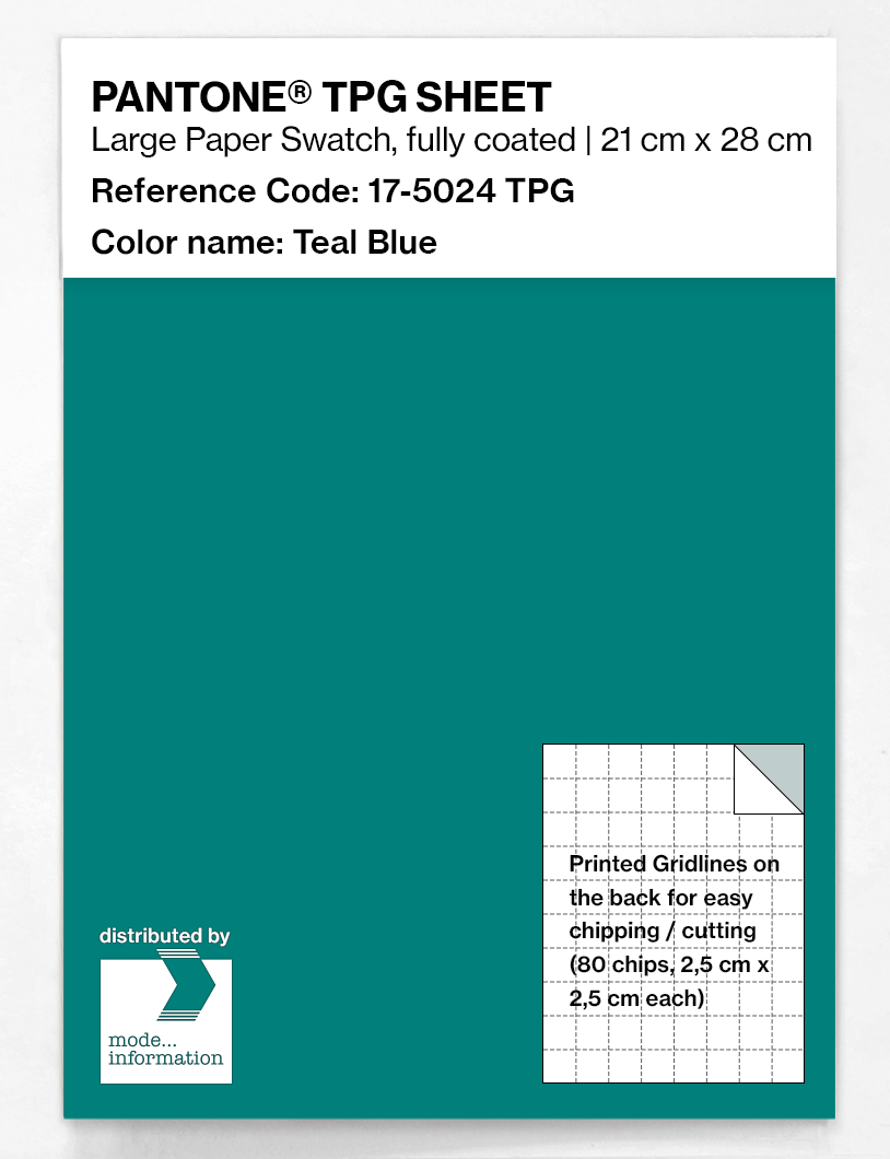 Product image 1 of the product “PANTONE® TPG SHEET 17-5024 TPG Teal Blue ”
