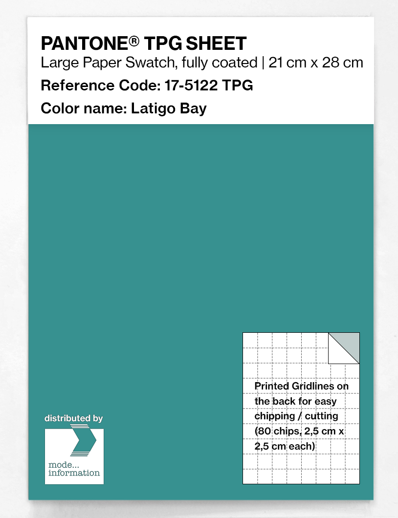 Product image 1 of the product “PANTONE® TPG SHEET 17-5122 TPG Latigo Bay ”