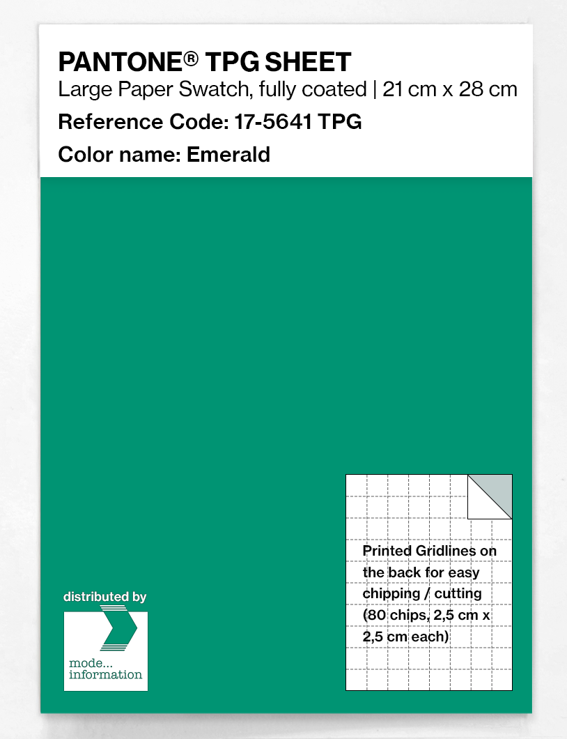Product image 1 of the product “PANTONE® TPG SHEET 17-5641 TPG Emerald ”