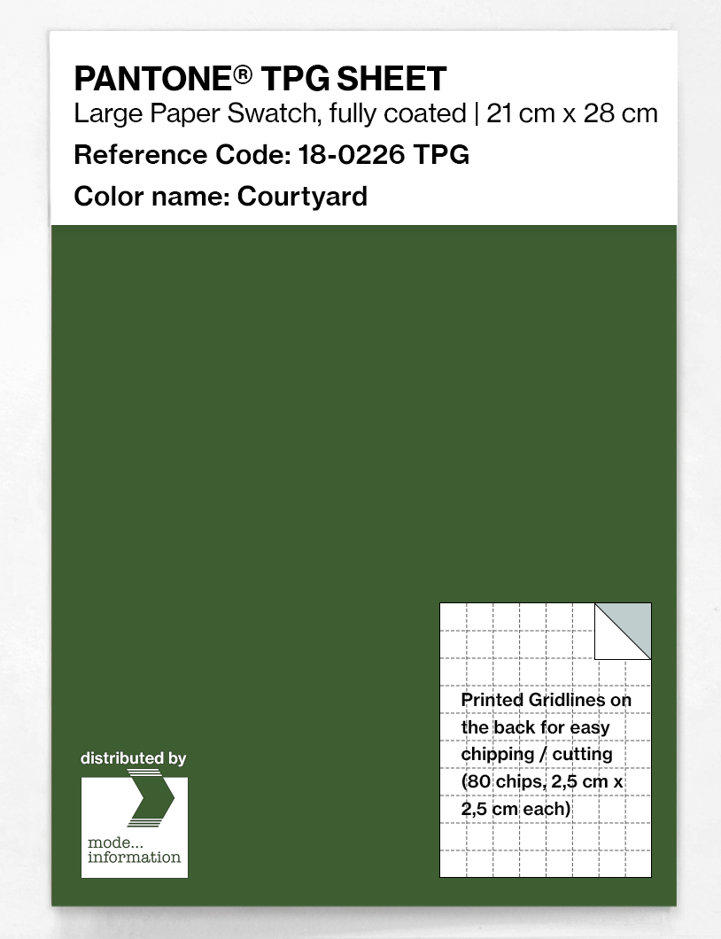 Product image 1 of the product “PANTONE® TPG SHEET 18-0226 TPG Courtyard ”