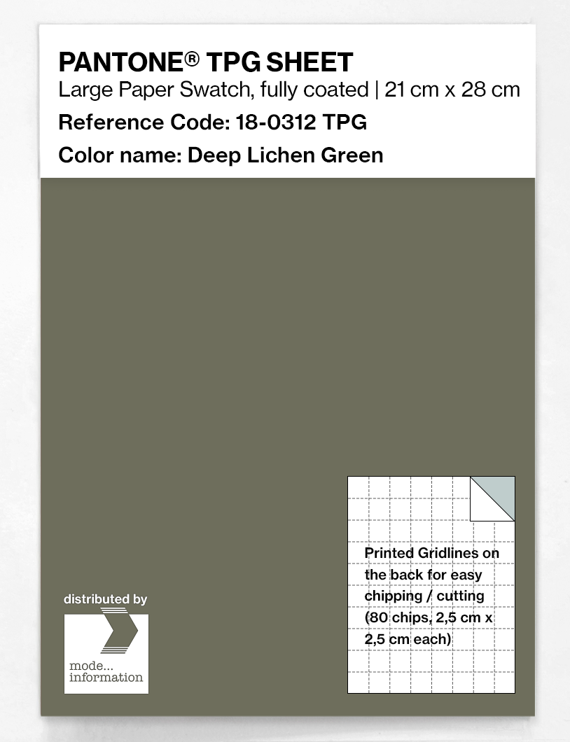 Product image 1 of the product “PANTONE® TPG SHEET 18-0312 TPG Deep Lichen Green ”