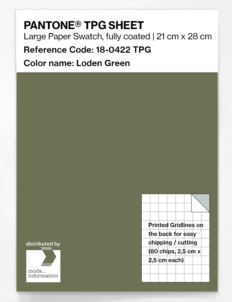 Product image 1 of the product “PANTONE® TPG SHEET 18-0422 TPG Loden Green ”