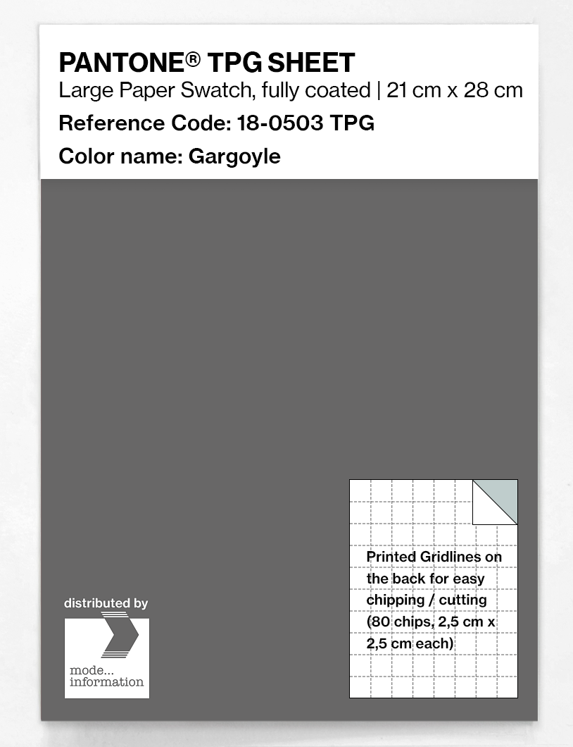 Product image 1 of the product “PANTONE® TPG SHEET 18-0503 TPG Gargoyle ”