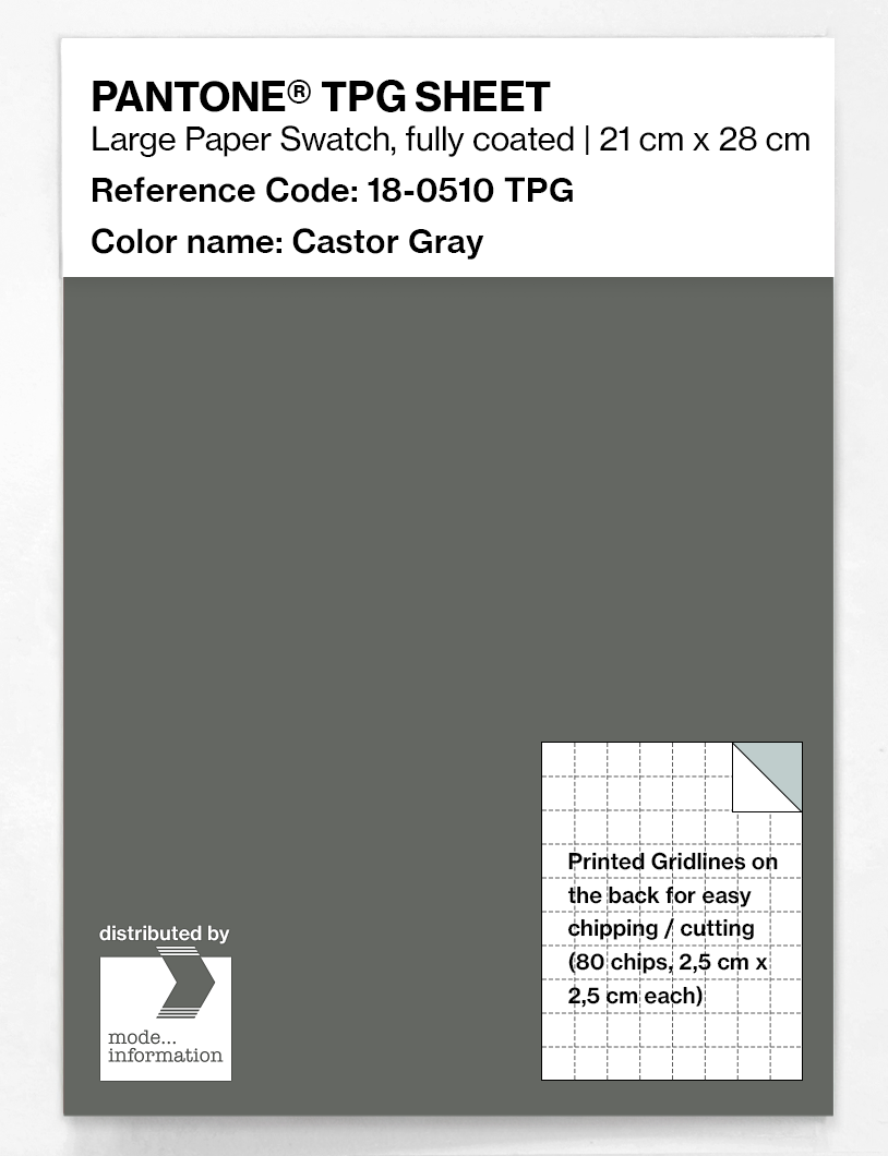Artikelbild 1 des Artikels “PANTONE® TPG SHEET 18-0510 TPG Castor Gray “