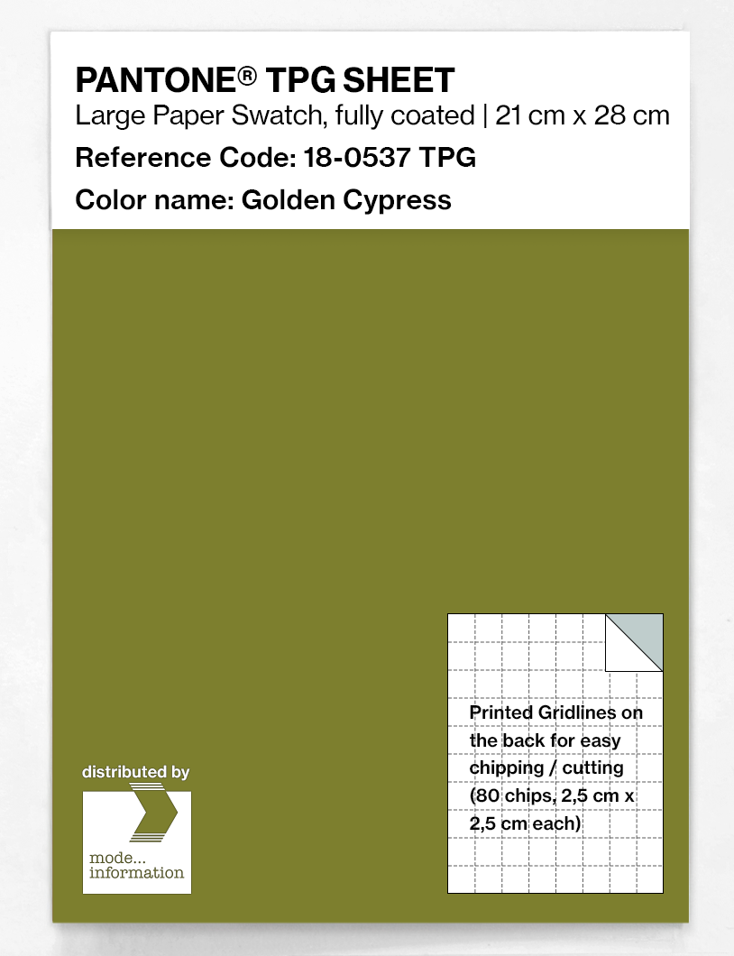 Product image 1 of the product “PANTONE® TPG SHEET 18-0537 TPG Golden Cypress ”