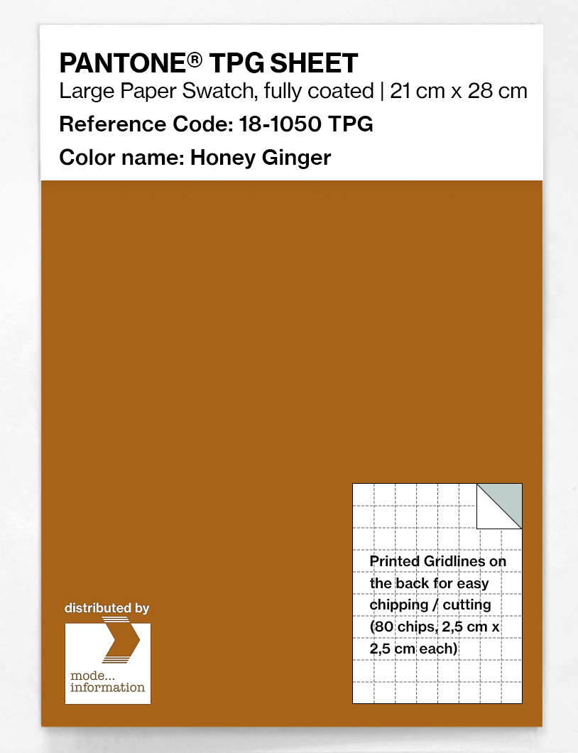 Product image 1 of the product “PANTONE® TPG SHEET 18-1050 TPG Honey Ginger ”