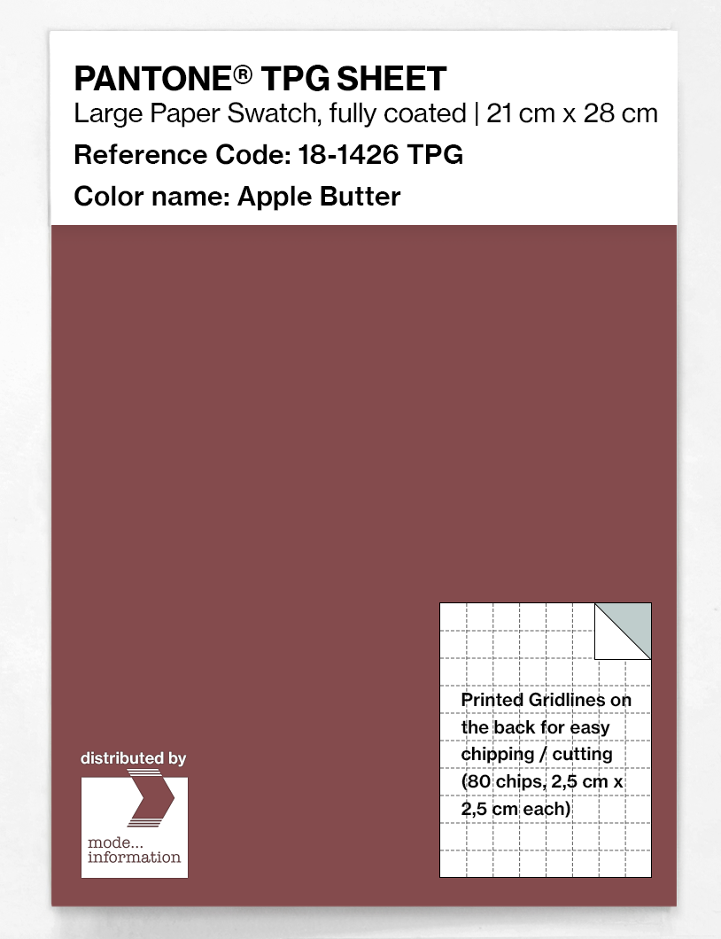 Product image 1 of the product “PANTONE® TPG SHEET 18-1426 TPG Apple Butter ”