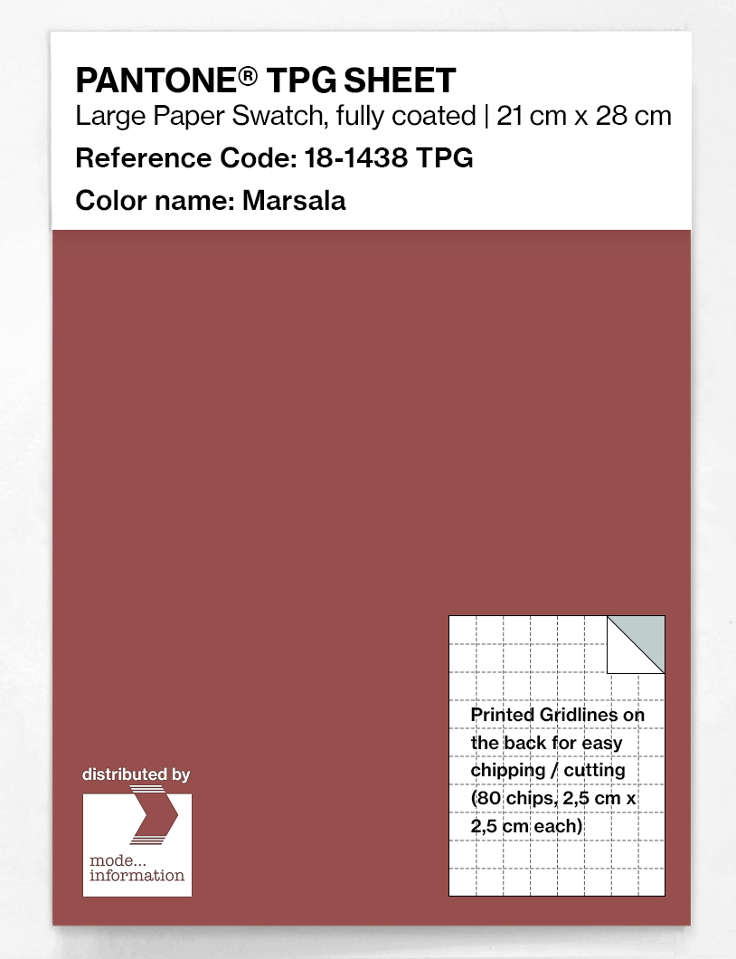 Artikelbild 1 des Artikels “PANTONE® TPG SHEET 18-1438 TPG Marsala “