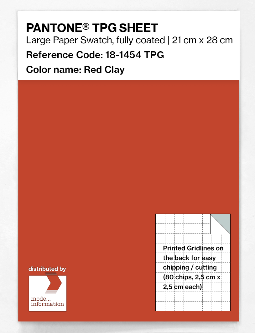 Product image 1 of the product “PANTONE® TPG SHEET 18-1454 TPG Red Clay ”