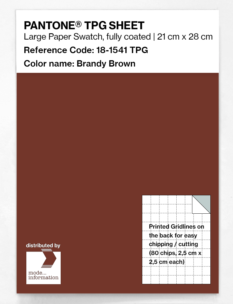 Product image 1 of the product “PANTONE® TPG SHEET 18-1541 TPG Brandy Brown ”