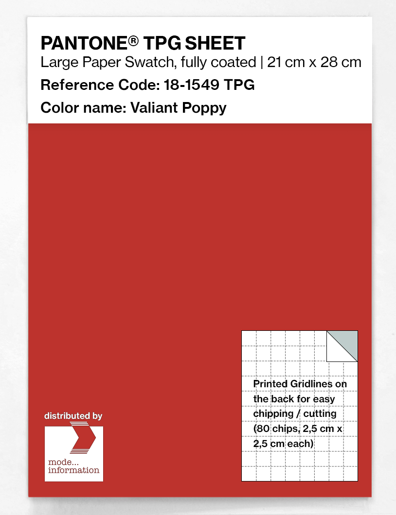 Artikelbild 1 des Artikels “PANTONE® TPG SHEET 18-1549 TPG Valiant Poppy “