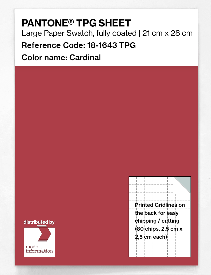 Artikelbild 1 des Artikels “PANTONE® TPG SHEET 18-1643 TPG Cardinal “