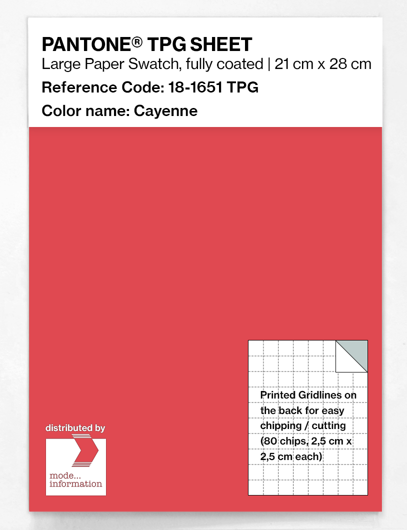 Artikelbild 1 des Artikels “PANTONE® TPG SHEET 18-1651 TPG Cayenne “