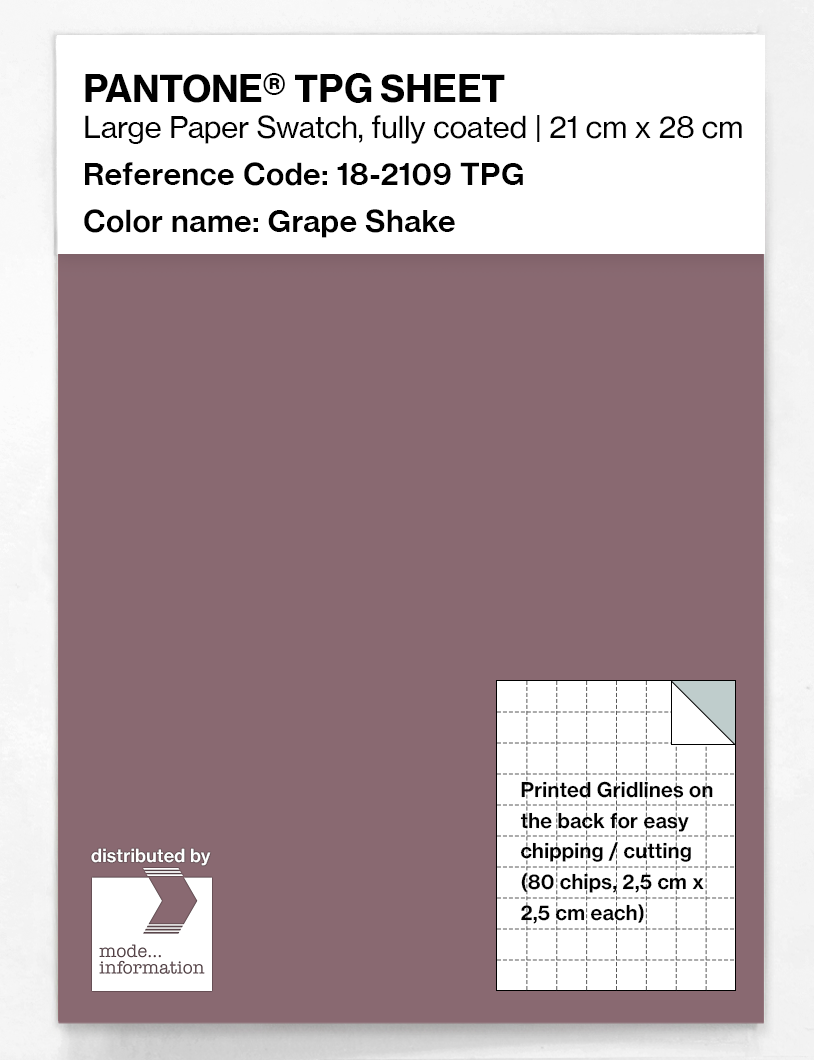 Product image 1 of the product “PANTONE® TPG SHEET 18-2109 TPG Grape Shake ”