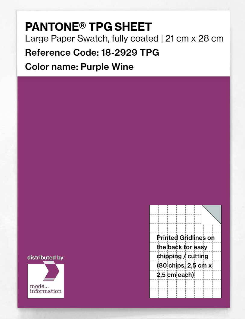 Product image 1 of the product “PANTONE® TPG SHEET 18-2929 TPG Purple Wine ”