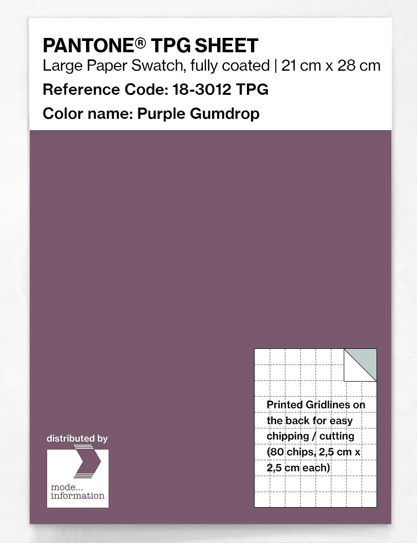 Product image 1 of the product “PANTONE® TPG SHEET 18-3012 TPG Purple Gumdrop ”