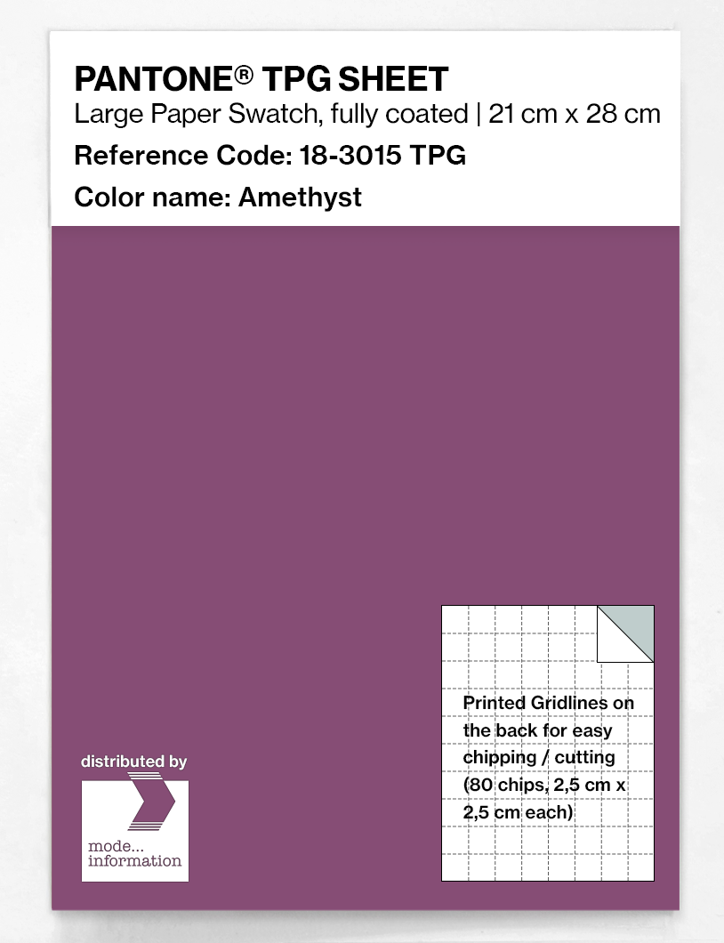 Product image 1 of the product “PANTONE® TPG SHEET 18-3015 TPG Amethyst ”