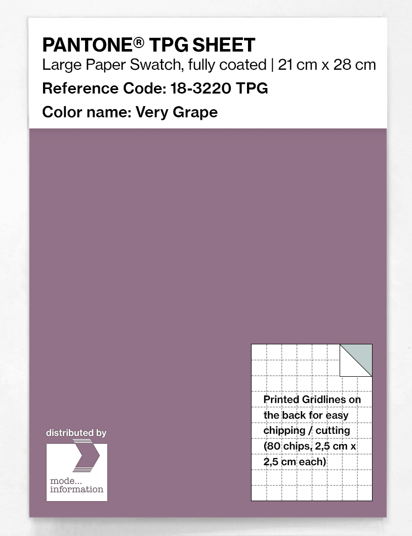 Product image 1 of the product “PANTONE® TPG SHEET 18-3220 TPG Very Grape ”