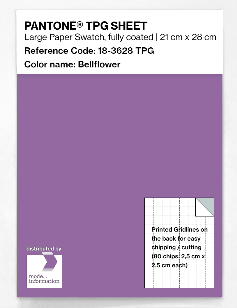 Product image 1 of the product “PANTONE® TPG SHEET 18-3628 TPG Bellflower ”