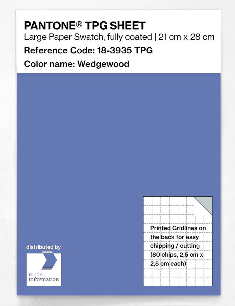 Product image 1 of the product “PANTONE® TPG SHEET 18-3935 TPG Wedgewood ”