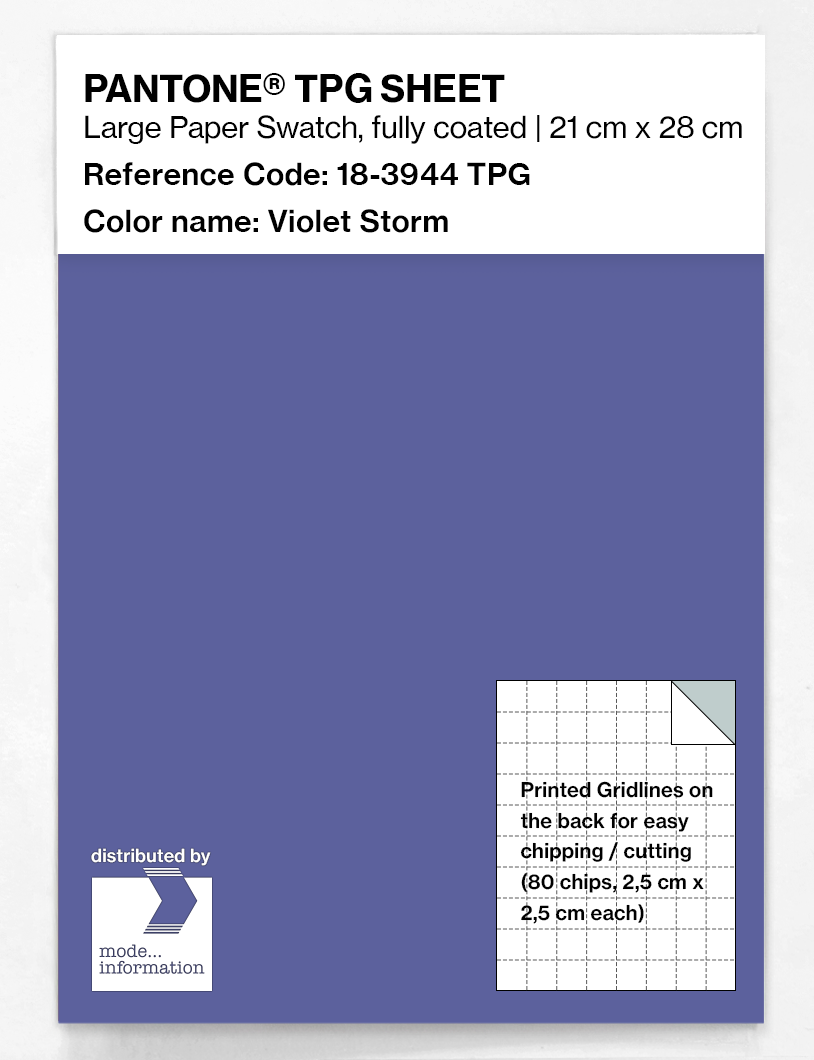 Product image 1 of the product “PANTONE® TPG SHEET 18-3944 TPG Violet Storm ”