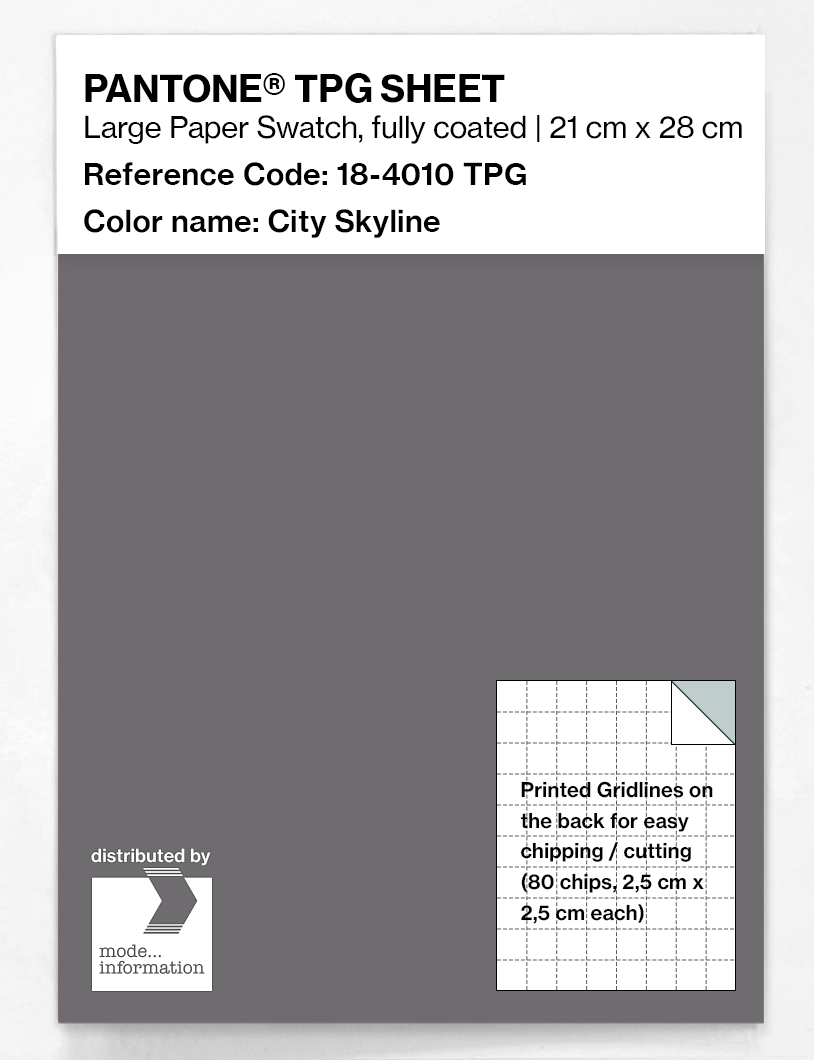 Product image 1 of the product “PANTONE® TPG SHEET 18-4010 TPG City Skyline ”