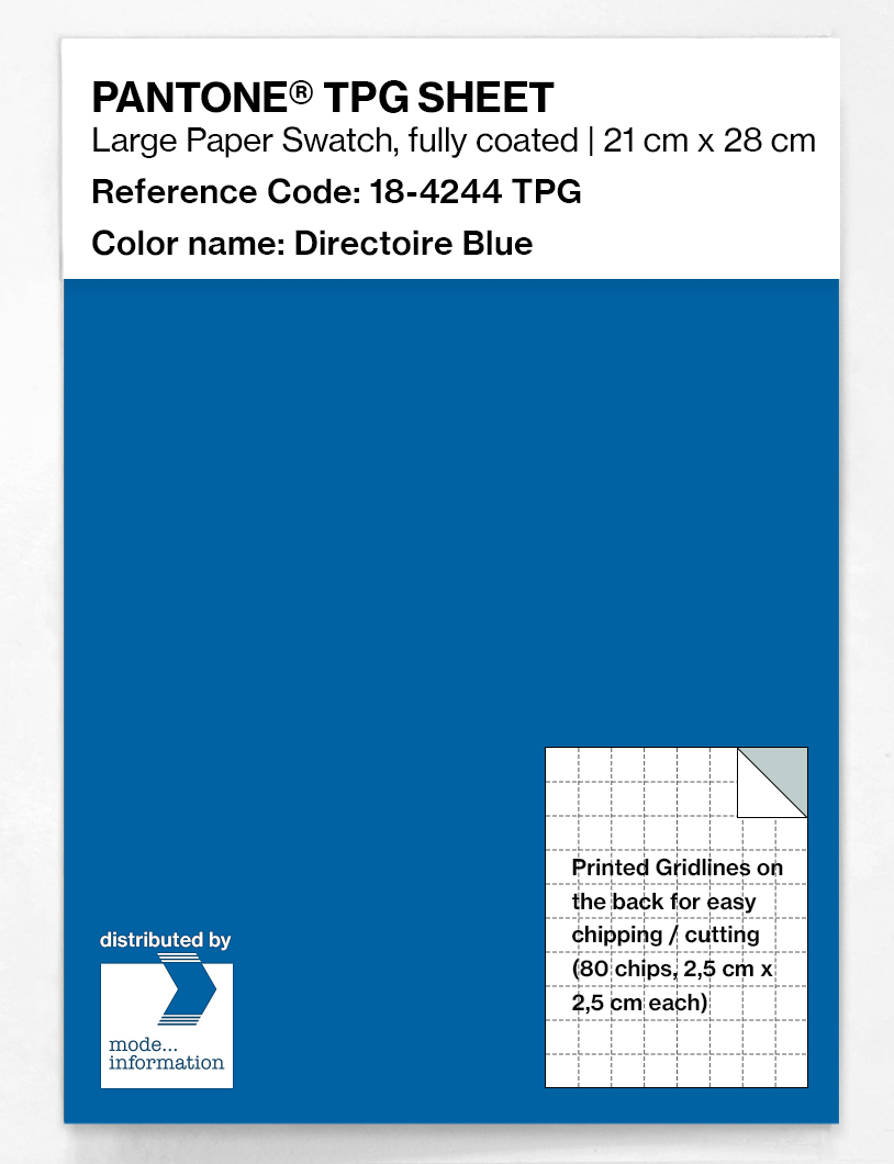 Product image 1 of the product “PANTONE® TPG SHEET 18-4244 TPG Directoire Blue ”