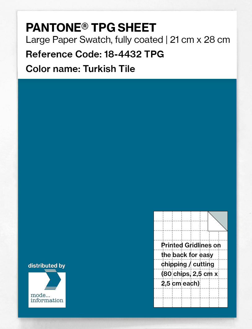 Product image 1 of the product “PANTONE® TPG SHEET 18-4432 TPG Turkish Tile ”