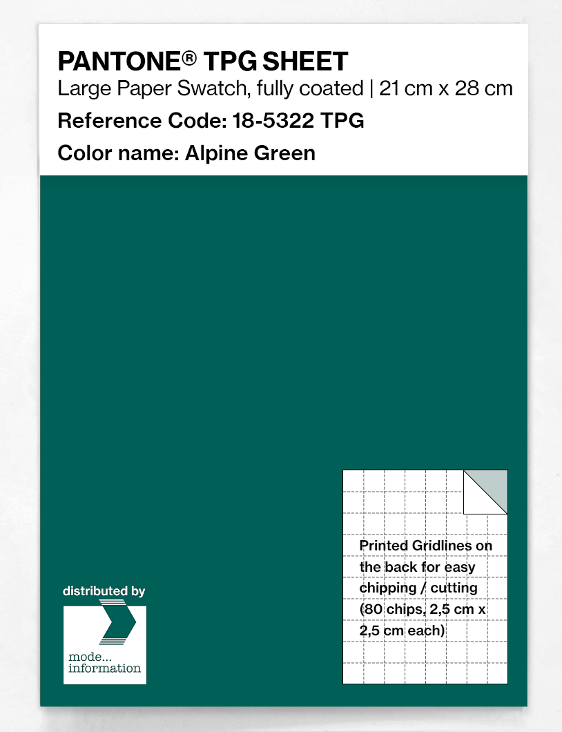 Artikelbild 1 des Artikels “PANTONE® TPG SHEET 18-5322 TPG Alpine Green “