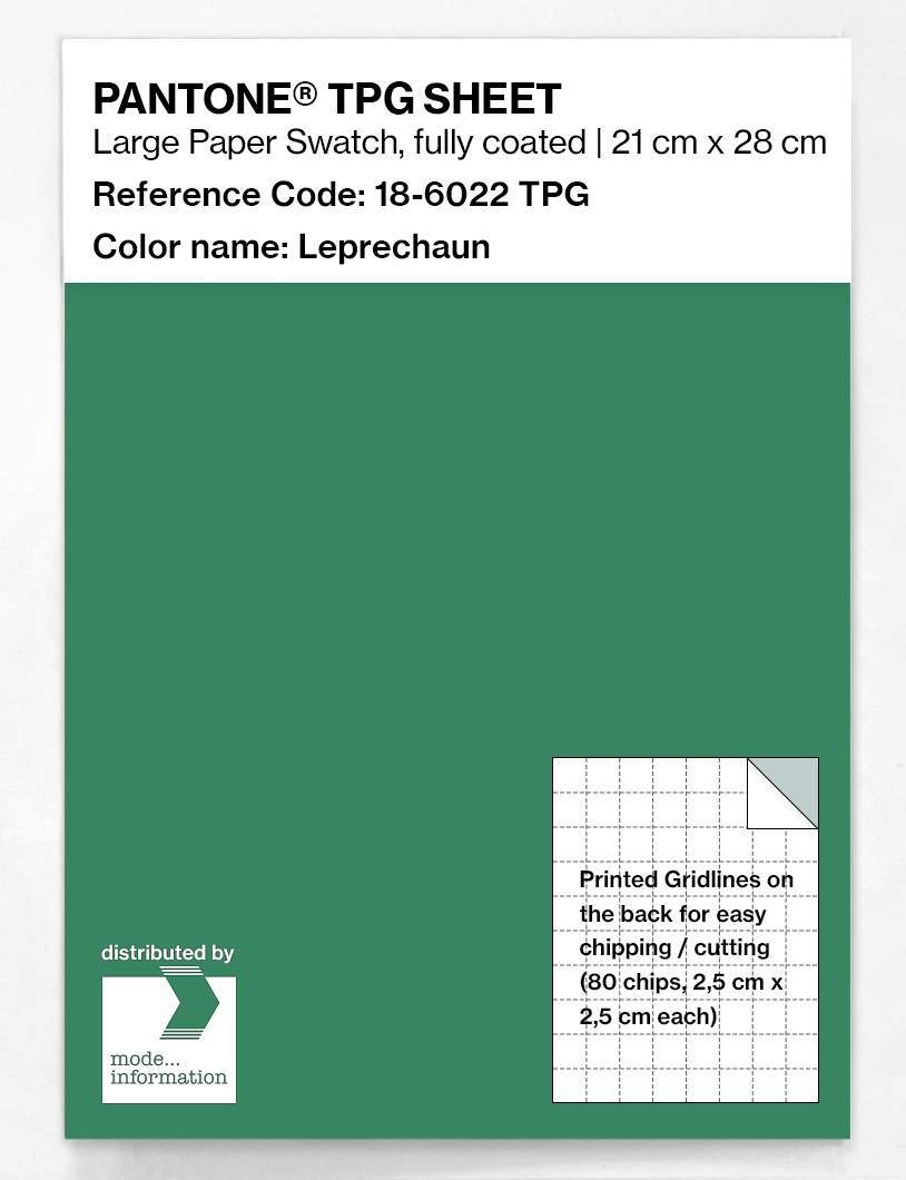 Product image 1 of the product “PANTONE® TPG SHEET 18-6022 TPG Leprechaun ”
