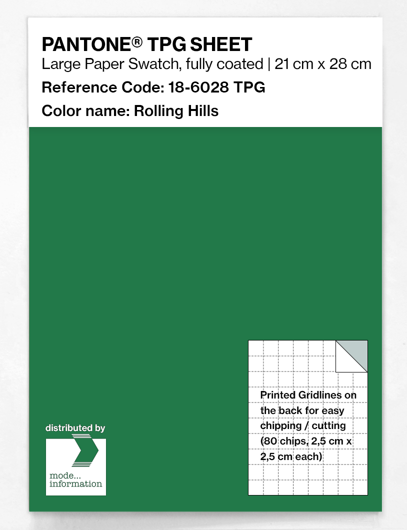 Product image 1 of the product “PANTONE® TPG SHEET 18-6028 TPG Rolling Hills ”