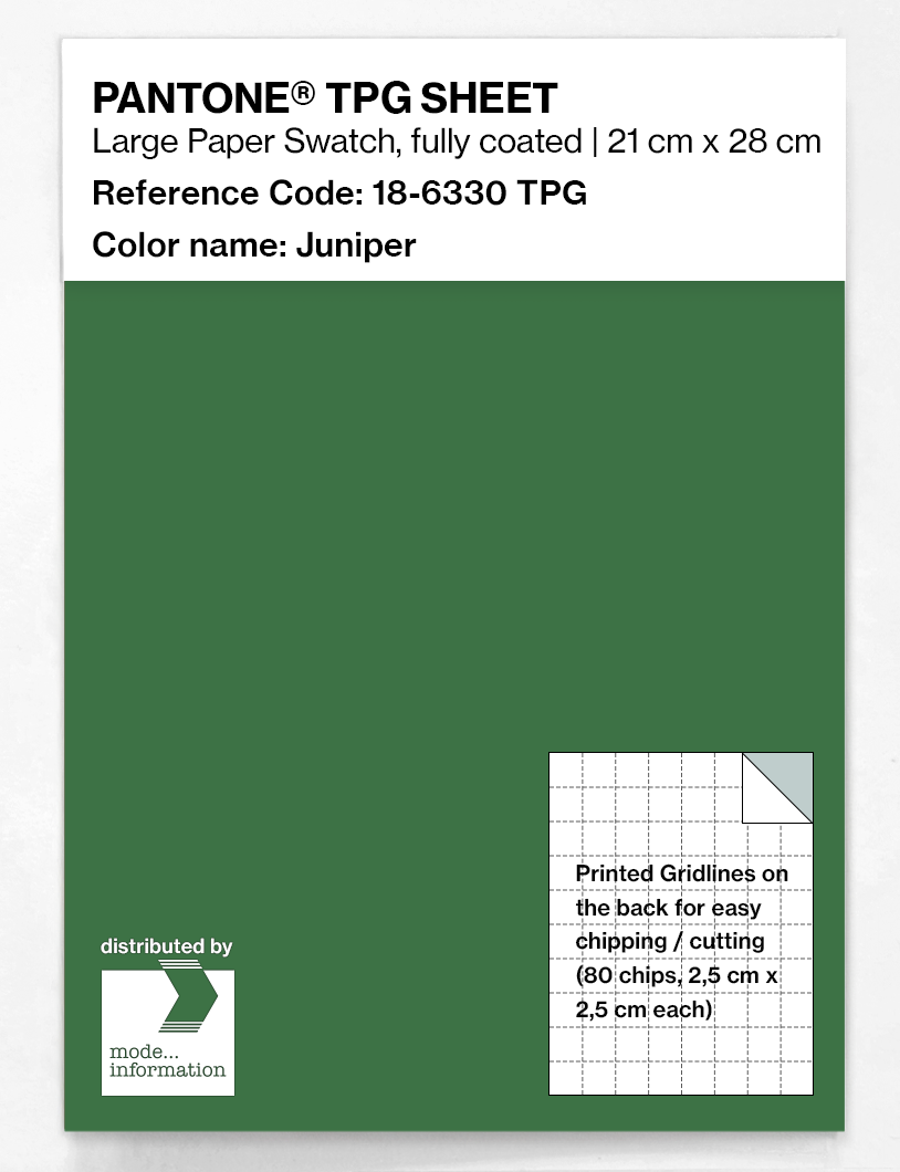 Product image 1 of the product “PANTONE® TPG SHEET 18-6330 TPG Juniper ”