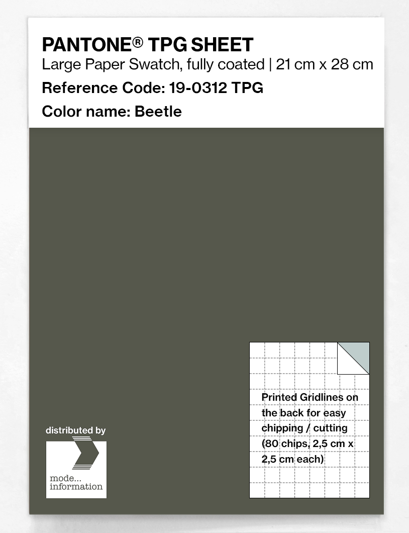 Product image 1 of the product “PANTONE® TPG SHEET 19-0312 TPG Beetle ”