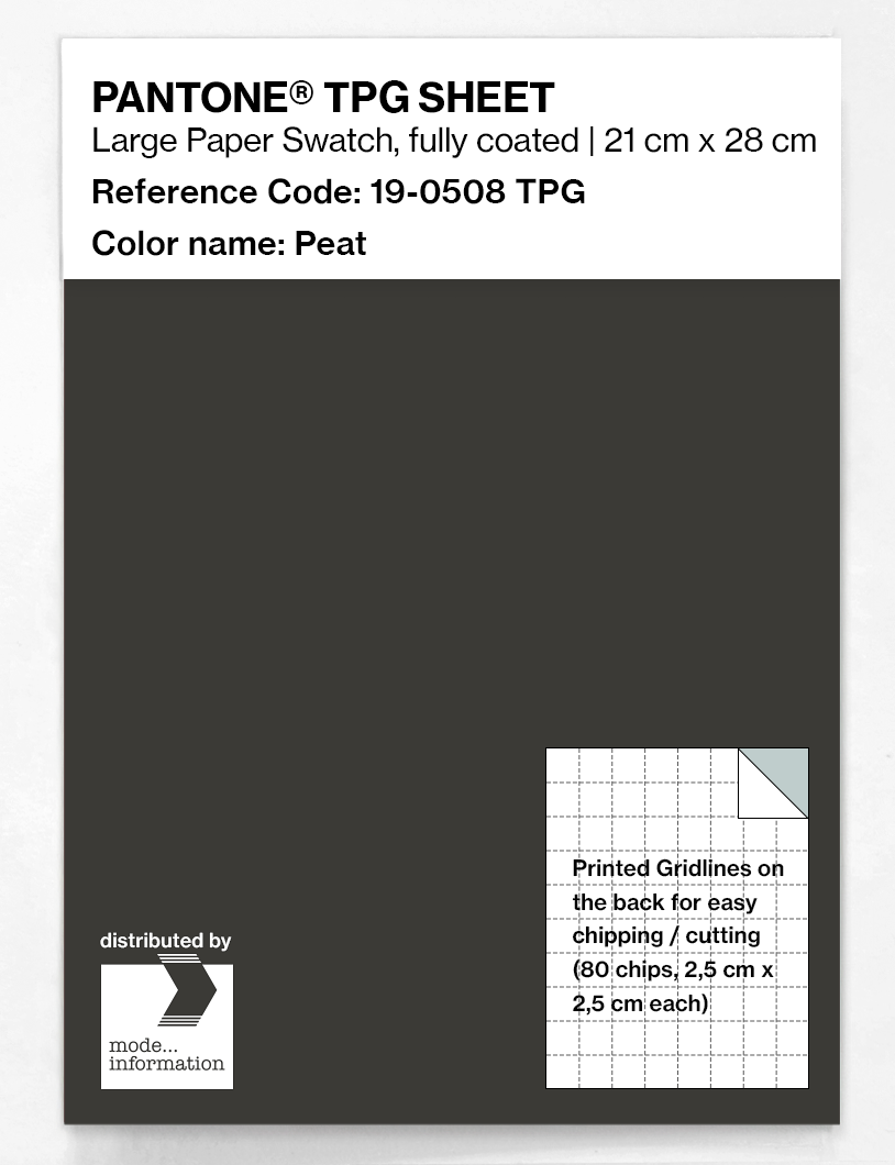 Product image 1 of the product “PANTONE® TPG SHEET 19-0508 TPG Peat ”