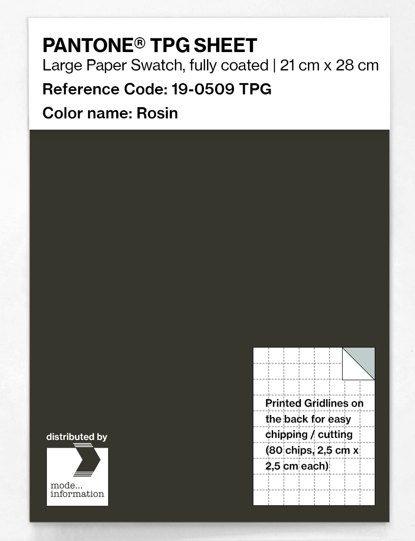 Product image 1 of the product “PANTONE® TPG SHEET 19-0509 TPG Rosin ”