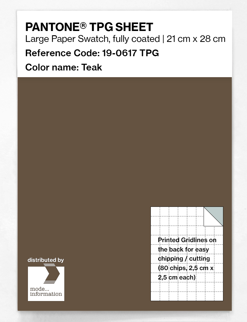 Product image 1 of the product “PANTONE® TPG SHEET 19-0617 TPG Teak ”