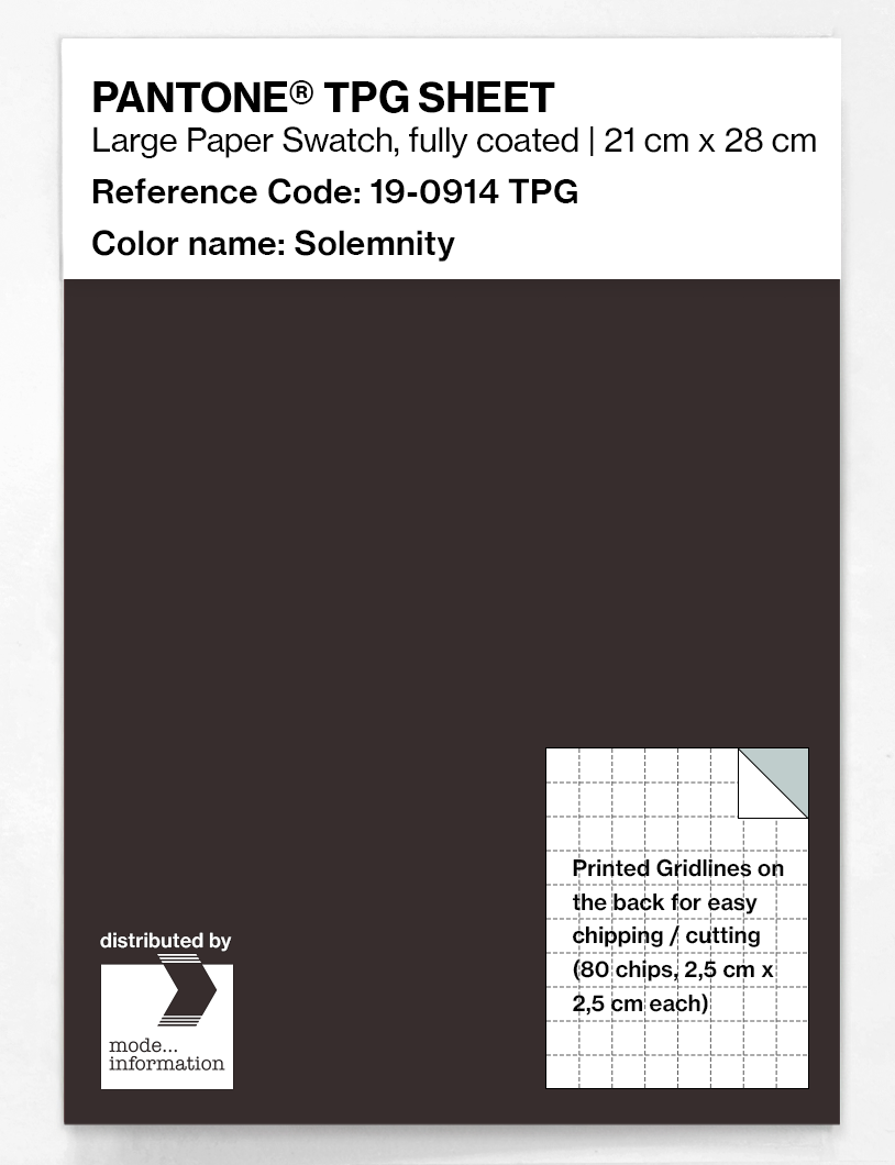 Product image 1 of the product “PANTONE® TPG SHEET 19-0914 TPG Solemnity ”