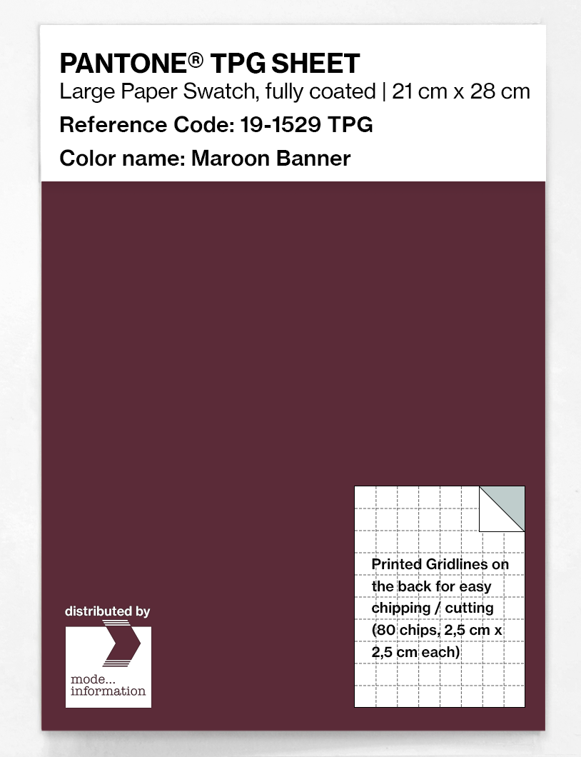 Artikelbild 1 des Artikels “PANTONE® TPG SHEET 19-1529 TPG Maroon Banner “