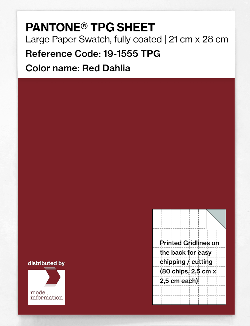 Artikelbild 1 des Artikels “PANTONE® TPG SHEET 19-1555 TPG Red Dahlia “