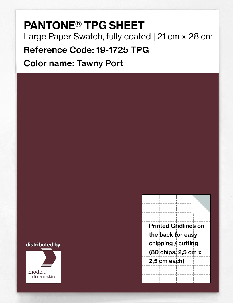 Artikelbild 1 des Artikels “PANTONE® TPG SHEET 19-1725 TPG Tawny Port “
