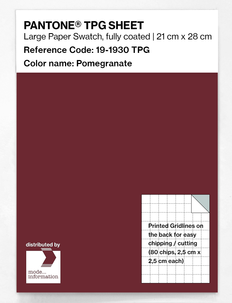 Product image 1 of the product “PANTONE® TPG SHEET 19-1930 TPG Pomegranate ”