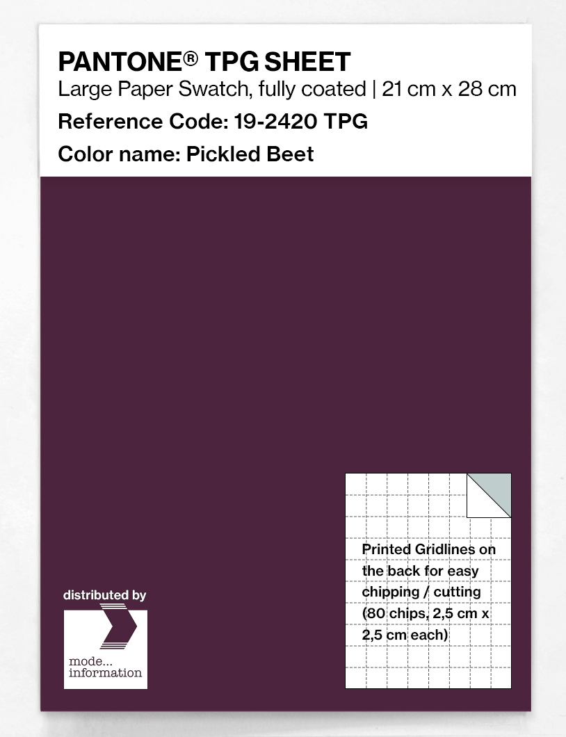 Product image 1 of the product “PANTONE® TPG SHEET 19-2420 TPG Pickled Beet ”